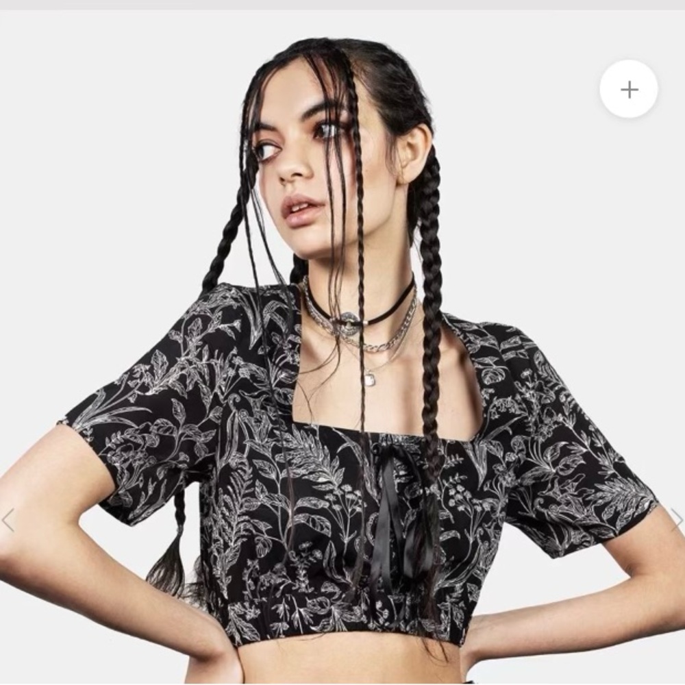Disturbia Siofra Lace Up Crop Top NWT
